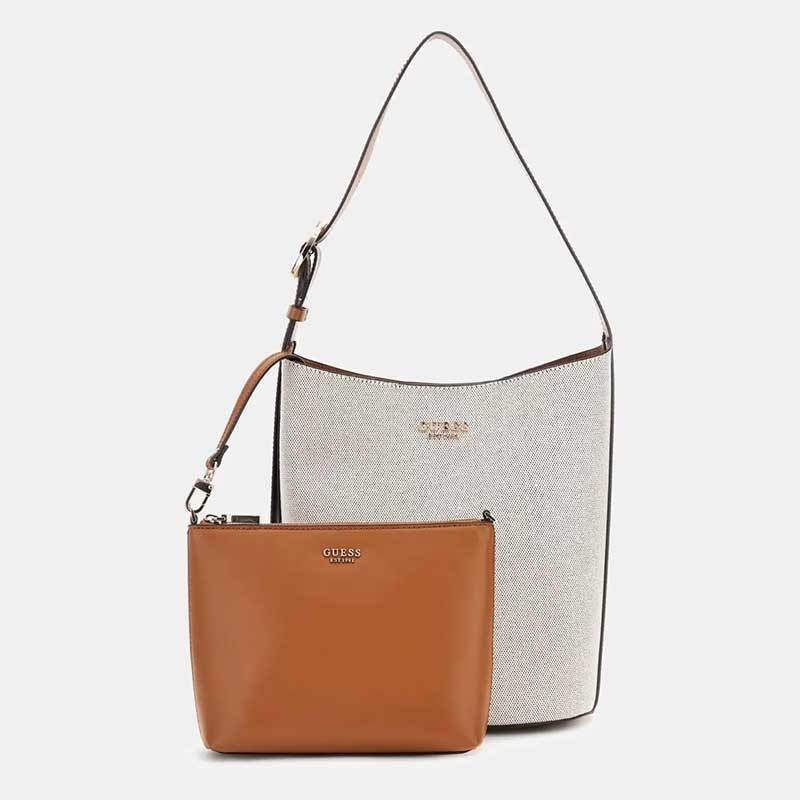 NICOLETTE LARGE BUCKET SHOULDER BAG - TAS GUESS ORIGINAL WANITA