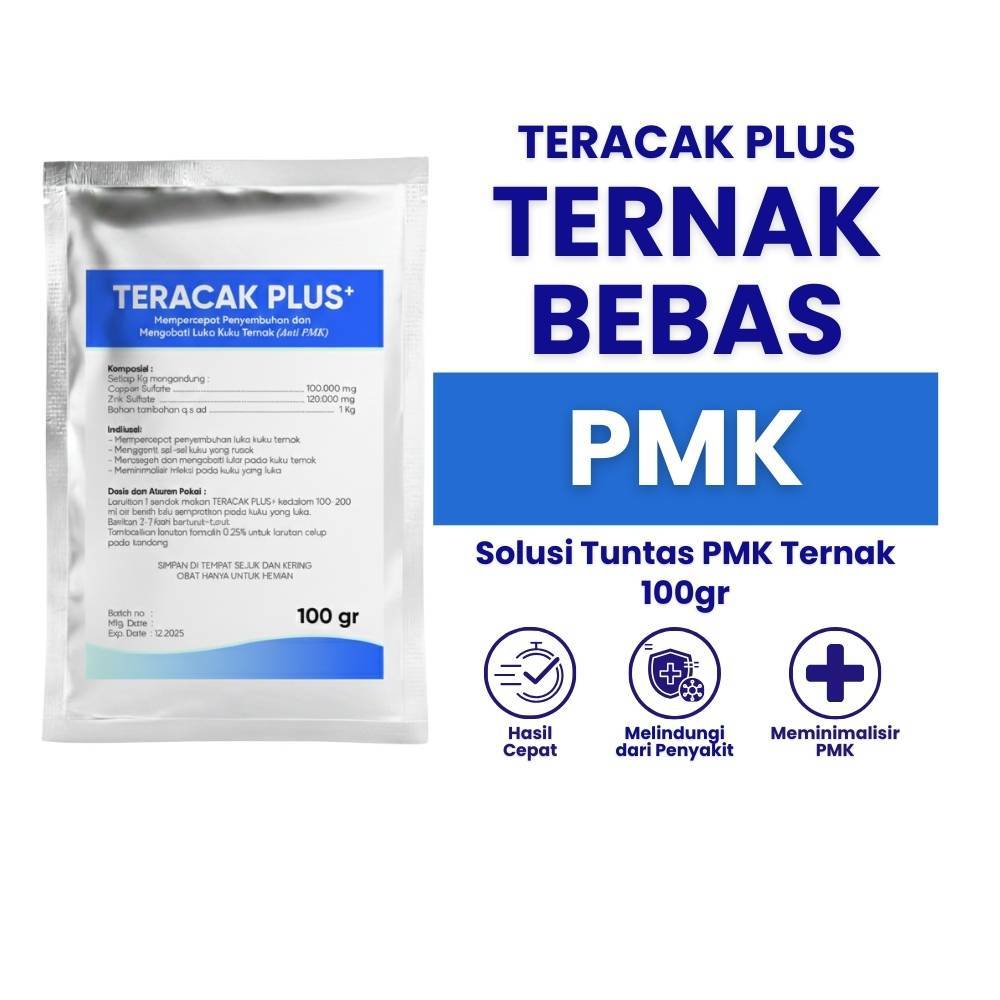 Teracak Plus 100gr - Mirip Claw Dip - Obat Kuku Sapi Kambing Domba PMK - Obat PMK Hewan Ternak - Oba