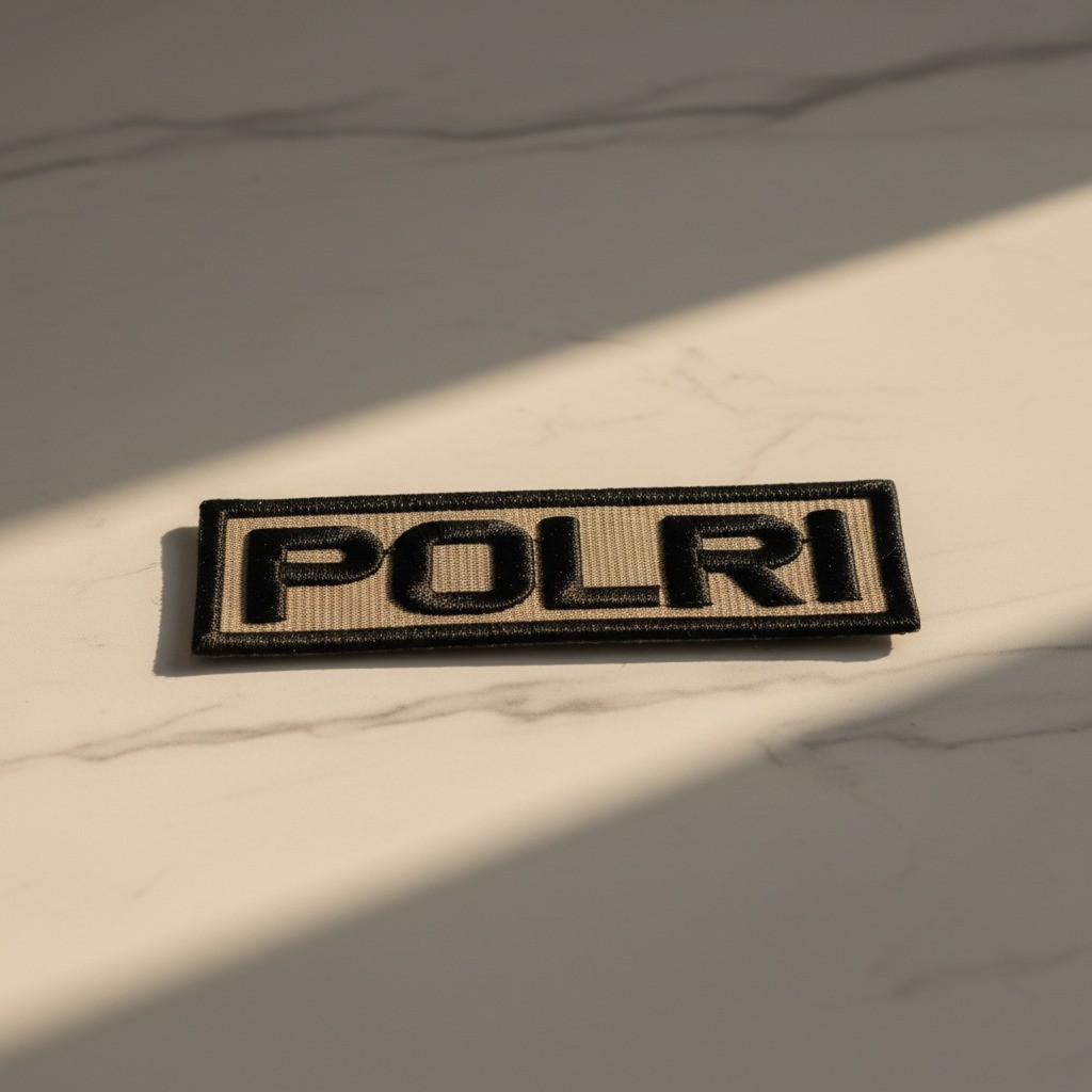 Set Atribut POLRI Bordir Lengkap | Patch & Emblem Seragam POLRI Premium