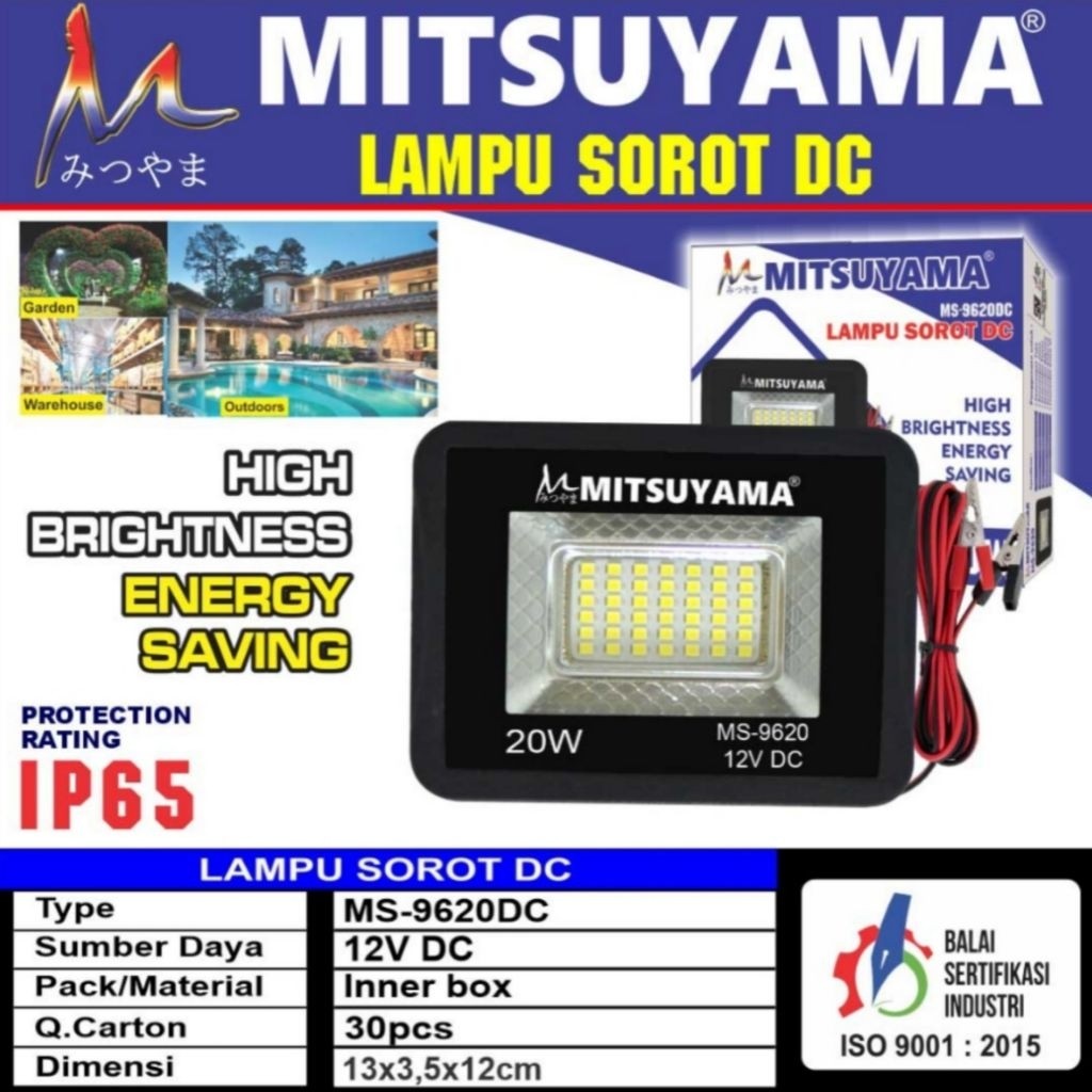 Lampu Sorot LED DC 20 Watt Lampu Sorot DC 20Watt Cahaya Putih Kuning Hijau Merah / Lampu Sorot DC 20