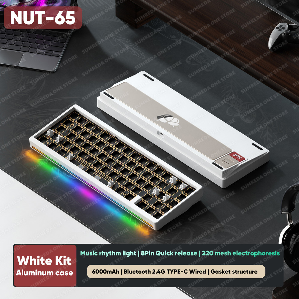 Weikav Lucky65 V3 Lucky65 V2 NUT65 Wireless Aluminum Mechanical Keyboard Kit 60% Bluetooth 2.4G Wire