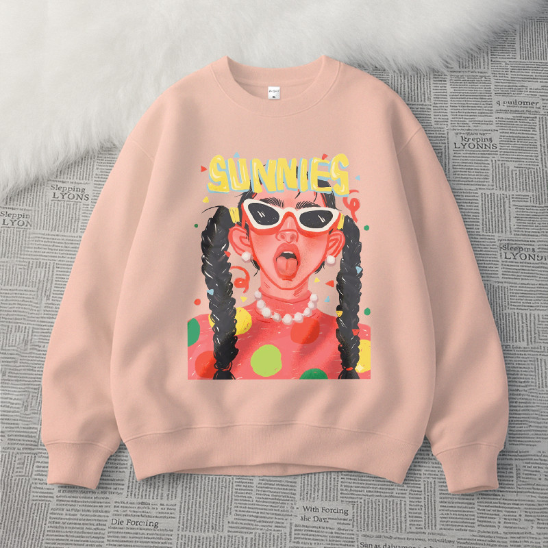 ONNI - Sweater Oversize Unisex | Sunnies Girl - Aesthetic Vintage Streetwear | Bahan Cotton | Daily 