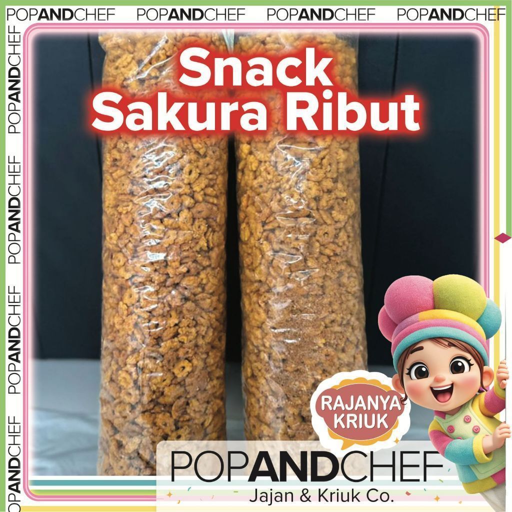 [POPANDCHEF] PILUS SAKURA RIBUT SNACK JADUL - GURIH ASIN RENYAH