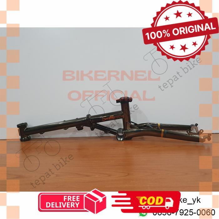 Frame sepeda Lipat 16 chromoly merk SMITH - Dark - Gold -biker