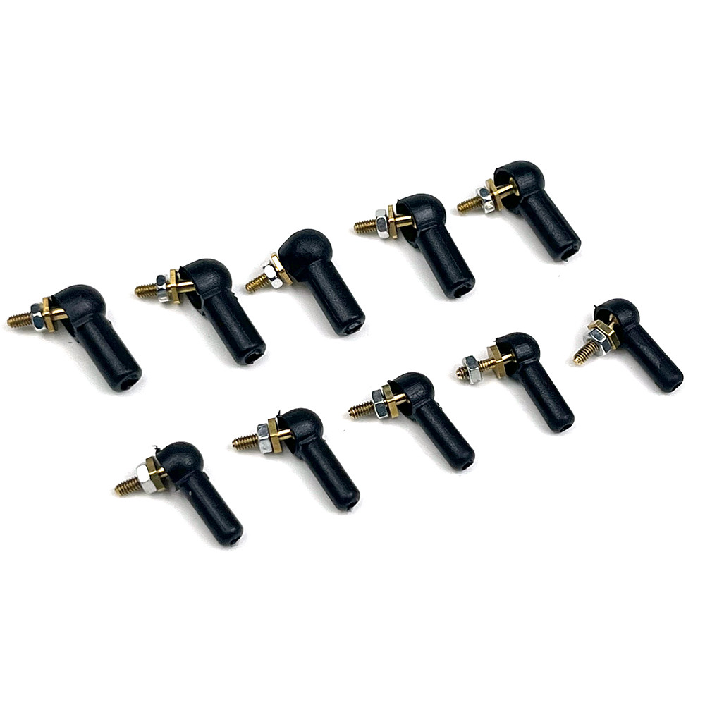 5PC M2 M3 Ball Joint 2mm 3mm Black Linkage Rod Ball Head Connector L16/17mm Rod End for Y RC Gasolin