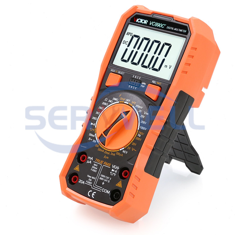 2V750V AC Voltage Resistance Meter gital Multimeter w 2 Test Lead VC890C+