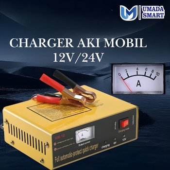 Charger Aki Mobil Intelligent Battery Charger 12V/24V 15A