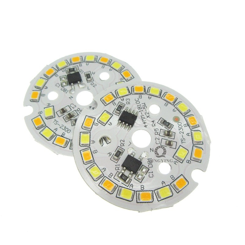 2 buah IC Driver 5W 9W 2835 SMD Lampu AC 220v Terintegrasi Tanpa Driver untuk Lampu LED Dua Warna da