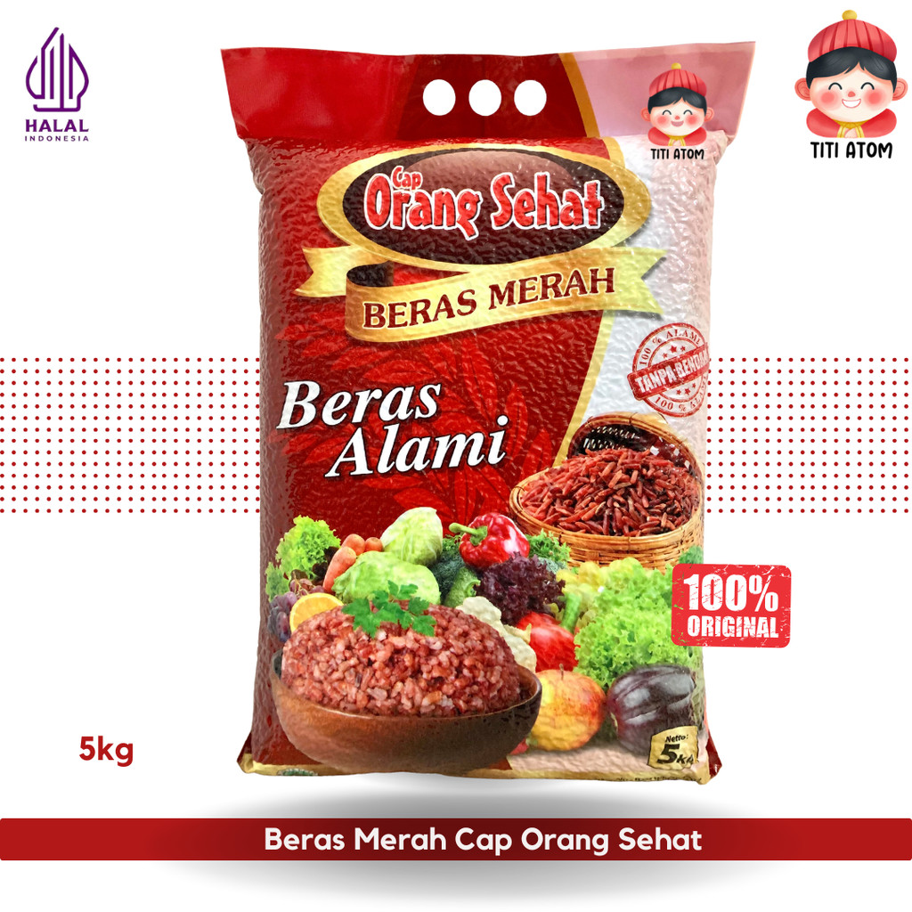 Beras Merah cap Orang Sehat 5kg