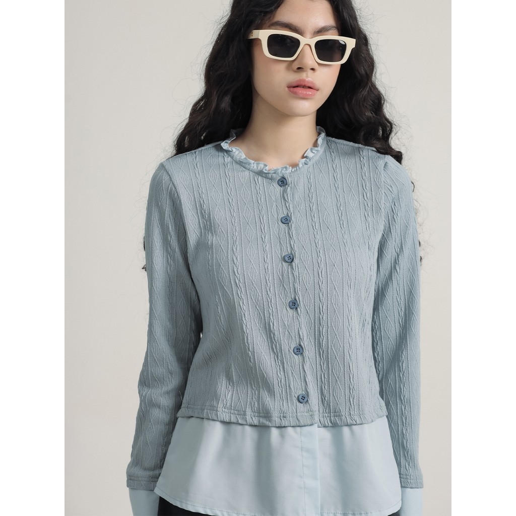 EXIT Elara Tshirt 2in1 | Kaos Wanita - Atasan Lengan Panjang
