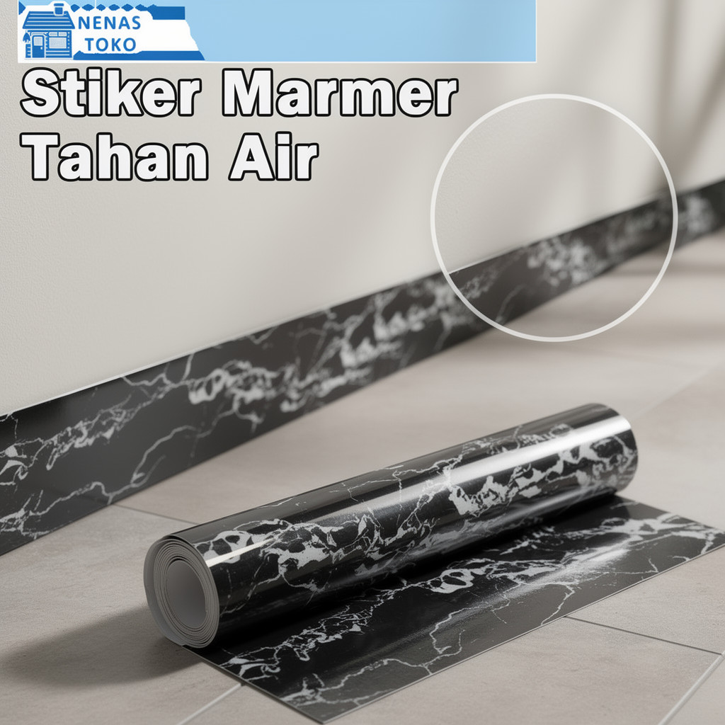 stiker list dinding marmer pvc perekat tahan air pembatas keramik dekorasi dapur furnitur