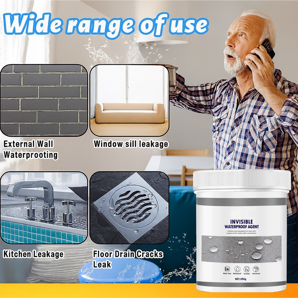 Lem Transparan 300gr Pelapis Anti Bocor Air Rembes Beton Dinding Tembok Genteng Asbes Waterproof Ins