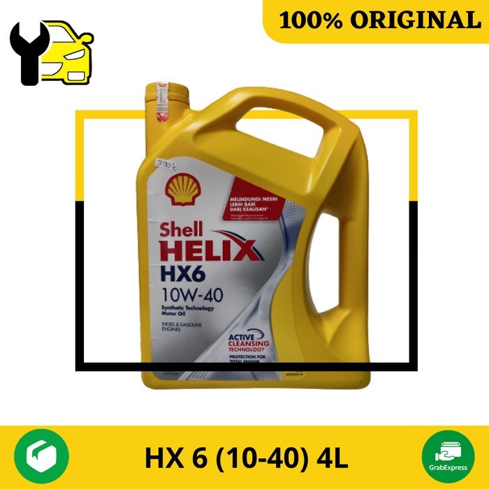 READY Oli Mesin Shell Helix Hx 6 10W-40 4L OLI MOBIL
