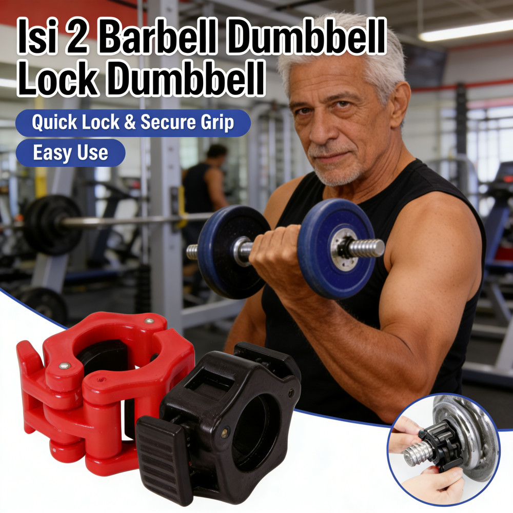 Collar Barbells Lock 2 Lock Dumbbell Pengunci Isi