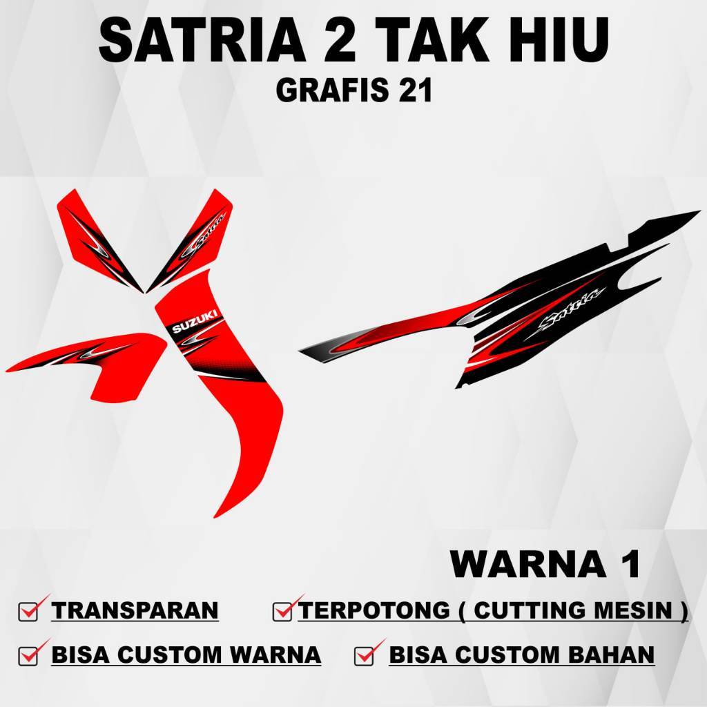 [COD][CUSTOM STIKER] Stiker Satria 2tak Satria Hiu / Striping Satria 2tak Satria Hiu / Stiker Sticke