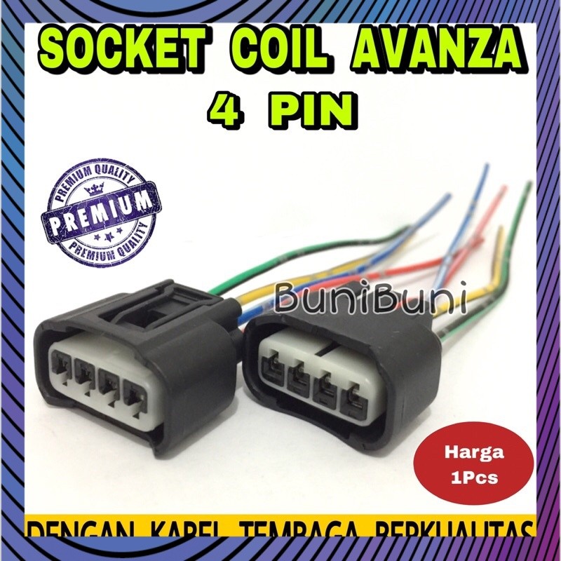 Berkualitas Socket Soket Coil / Koil Mobil Avanza / Xenia / Innova / Rush / Terios / Vios / Granmax 