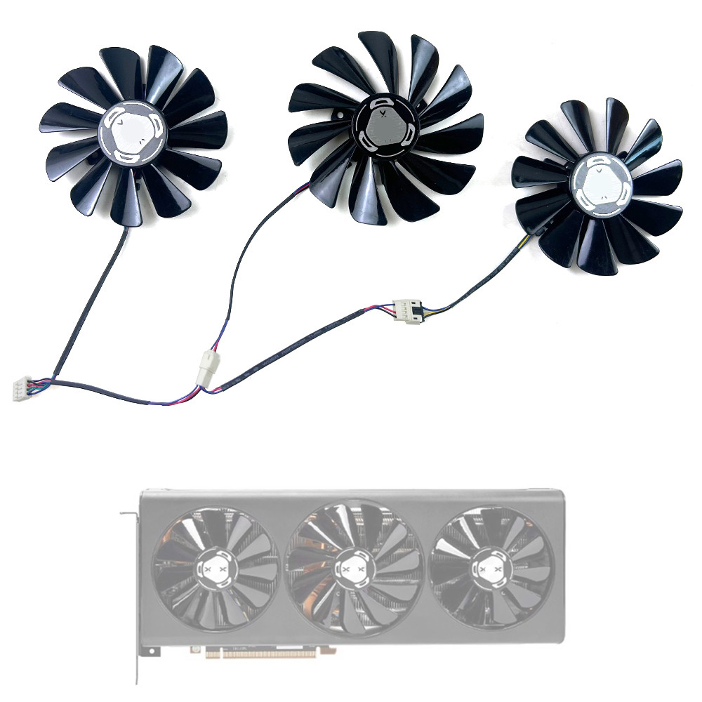 Cooling Fan 85mm 95mm 4pin CF1010U12S For XFX RX 5700 Radeon 5700 XT 5600XT Thicc III video card fan