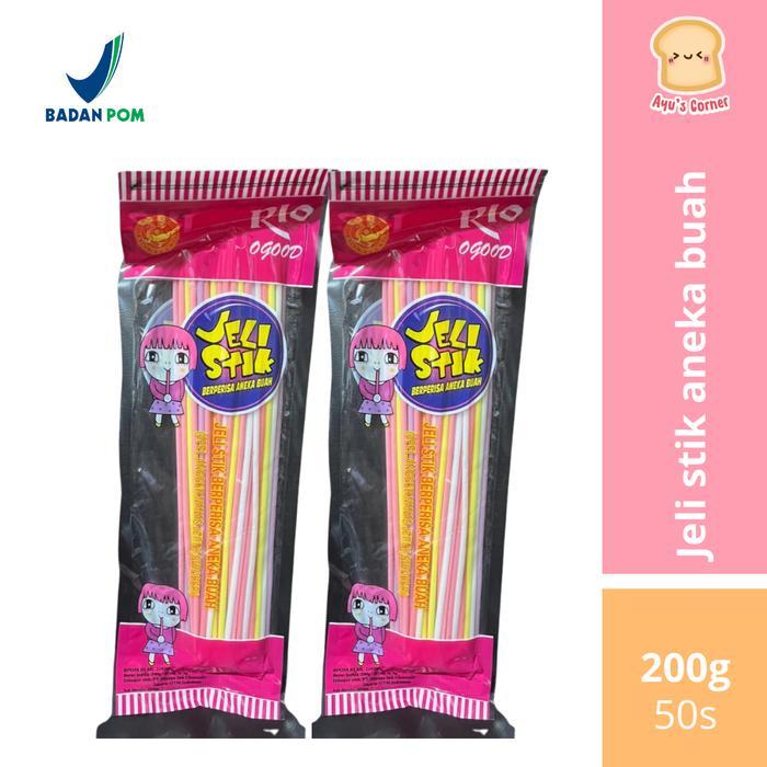 Jeli stik aneka buah / Permen Sedotan Aneka Rasa buah / Jelly Sticks isi 50