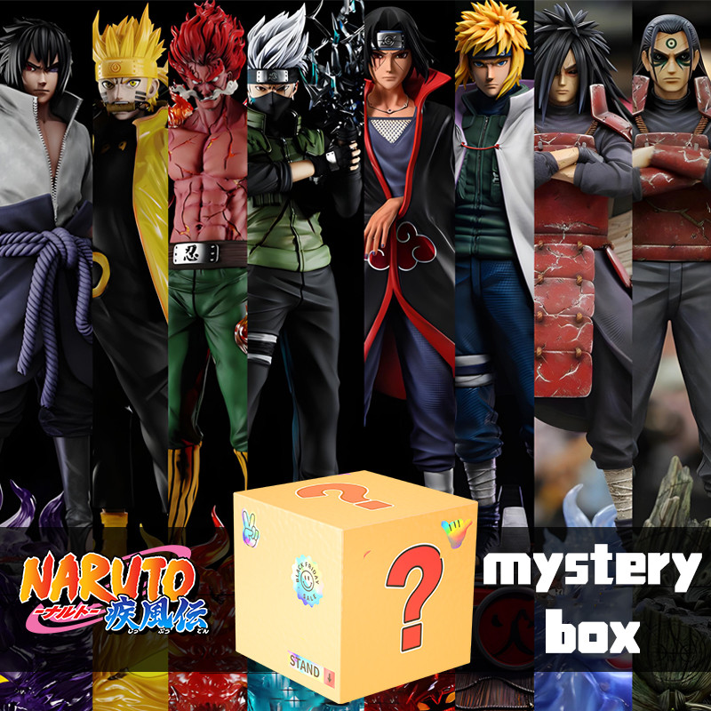 ROMA'c STORE Naruto Anime Figure Blind Box Lucky Box Figure Sasuke Kakashi Mystery Box Anime