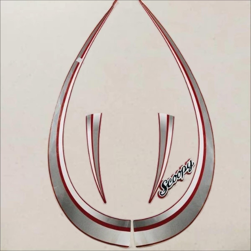 striping honda scoopy karbu 2010 2011 stiker list body merah motor standar