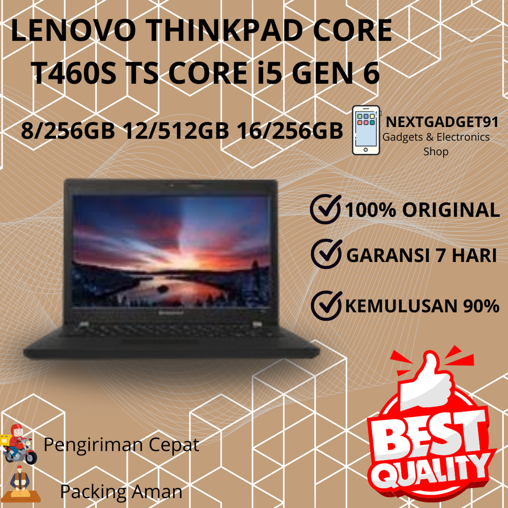 Lenovo Thinkpad Core i5 i7 T460S/7470S/7480S/T490S/X1C  Bergaransi Mulus Second