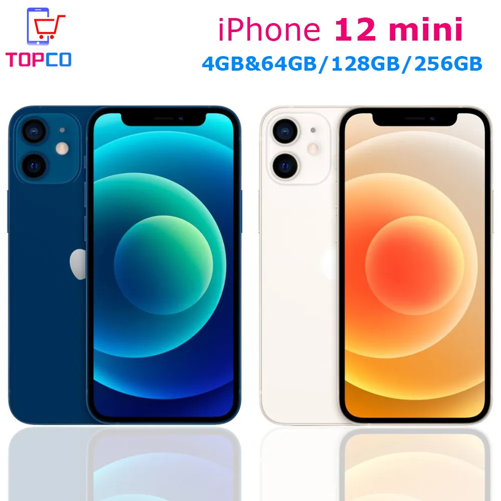 iPhone 12 mini 64GB 128GB 256GB 5G LTE IOS A14 Bionic Hexa Core 5.4'' Dual 12MP Face ID Cellphone eS
