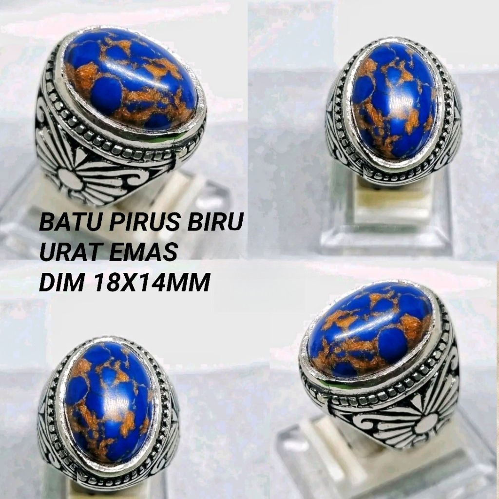 CINCIN BATU PIRUS BIRU URAT EMAS