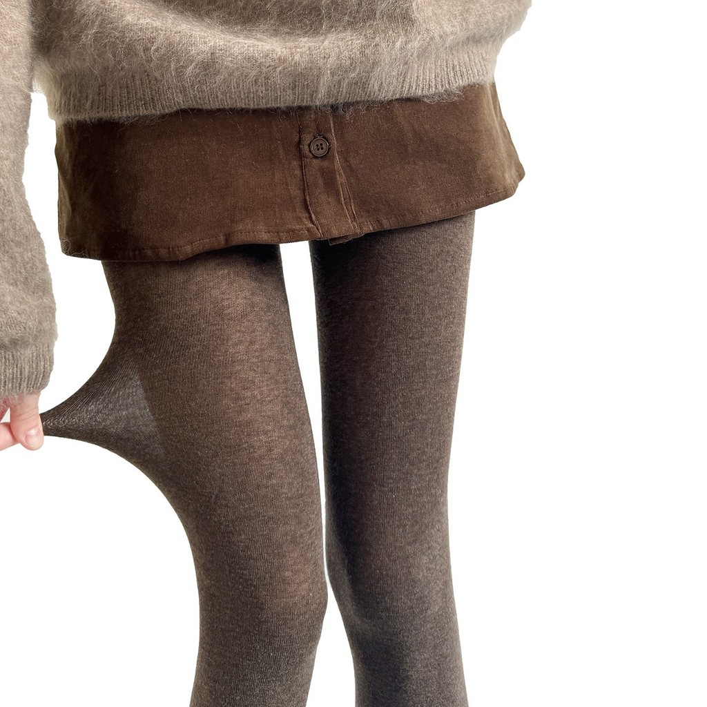 [Saror]Legging Pantyhose Tipis Transparan Katun dengan Kaki Transparan