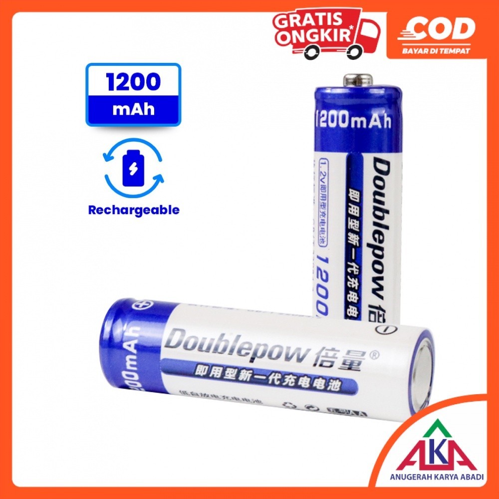 SMG 2 Pcs Baterai Cas A2 / A3 Doublepow Batu Baterai AA / AAA Rechargeable NiMH