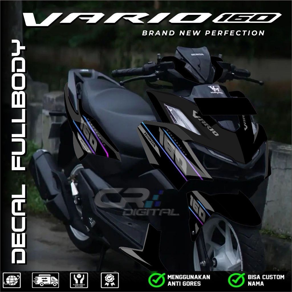 Decal sticker Honda Vario 160 New ABS/NON ABS fullbody Dekal Stiker Motor Honda Vario 160 Murah deca