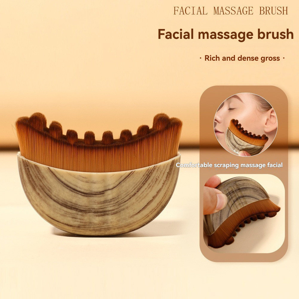 Lymphatic Drainage Face Massager&Contouring Brush-Portable Facial Lymphatic Drainage Tool with Soft 