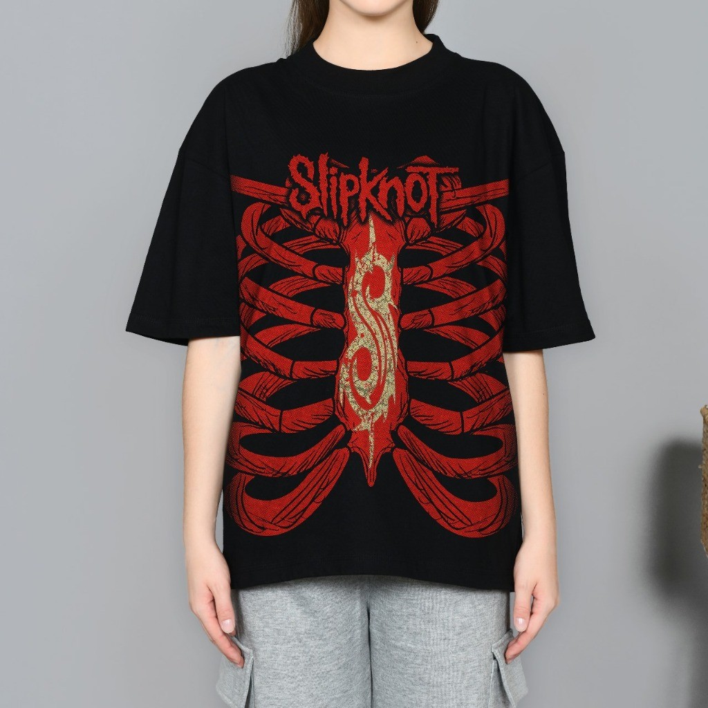 (COD) OVERSIZED T-Shirt " SLIPKNOT II " I Kaos Oversize Tangan Pendek Unisex Pria Wanita | Cotton Co