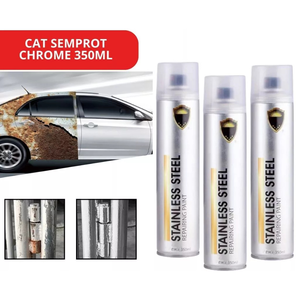 Mirror Chrome Spray Untuk Finishing Otomotif Anti Karat 350ml