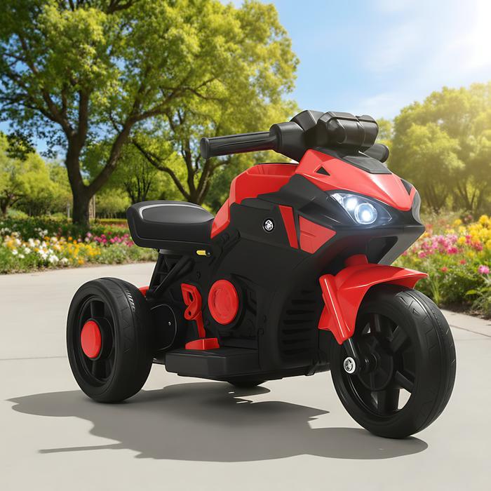 Motor Aki Anak 3 Roda Ride On Motor Listrik Mainan Anak dengan Musik & Lampu LED Outdoor