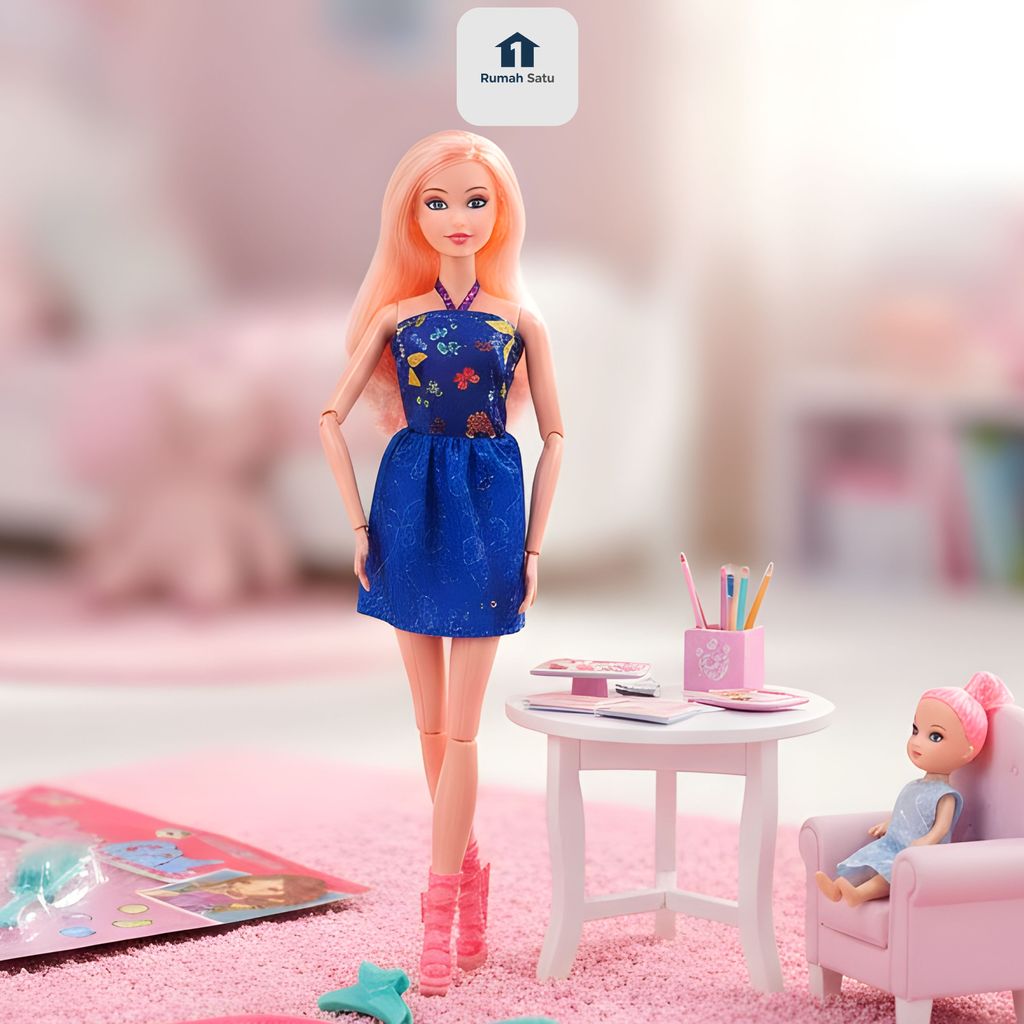RUMAHSATU  - (SS 1789) Mainan Barbie Hairstyle 108pcs SALON FASHION Mainan Barbie Hairstyle 108pcs S