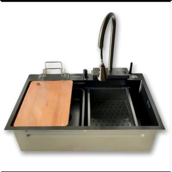 paket kitchen sink black LUXURY tinggal pasang - type T 7545
