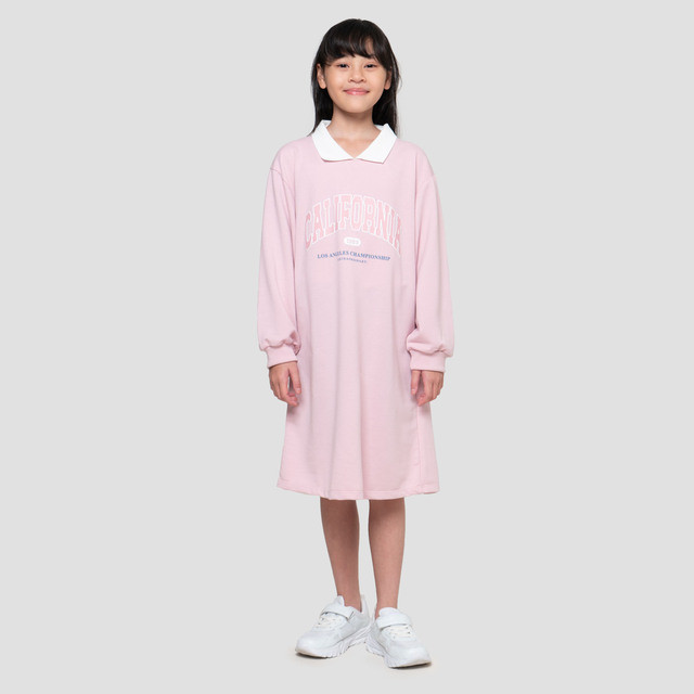 Nevada Kerah California Midi Dress Anak Perempuan 123372280