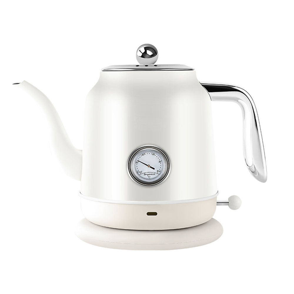 Temperature splay Retro Stainless Steel Electric Kettle Hand Brewed Gooseneck Spout Coffee Pot 12L W