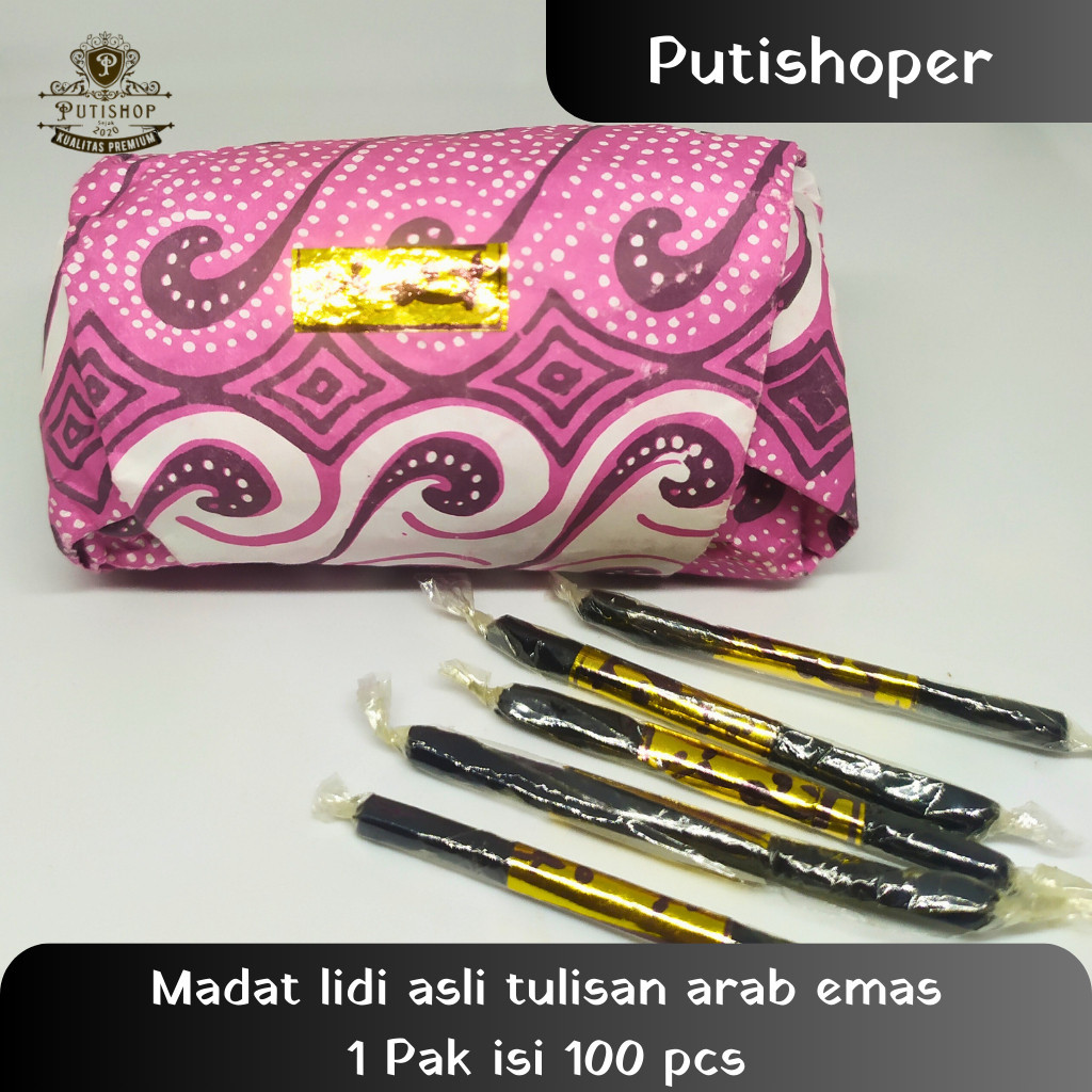 Madat lidi asli tulisan arab emas madat turki 1 Pak isi 100 pcs
