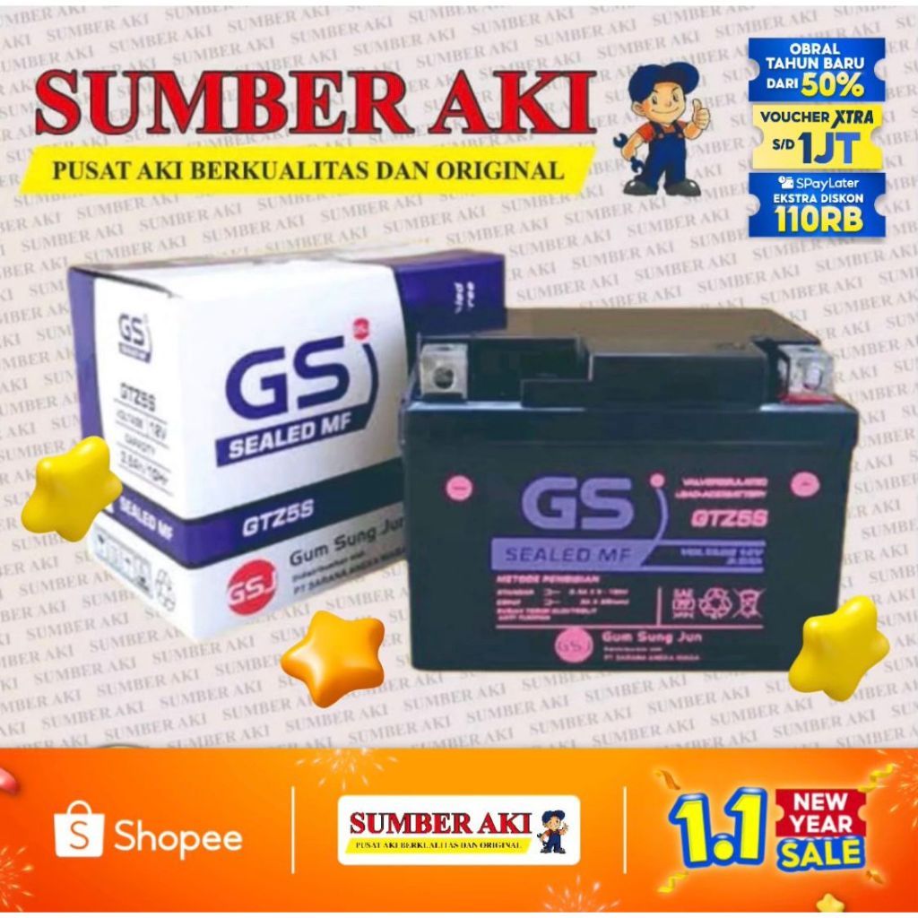 Aki Motor VARIO 110 GTZ5S MF Aki Kering