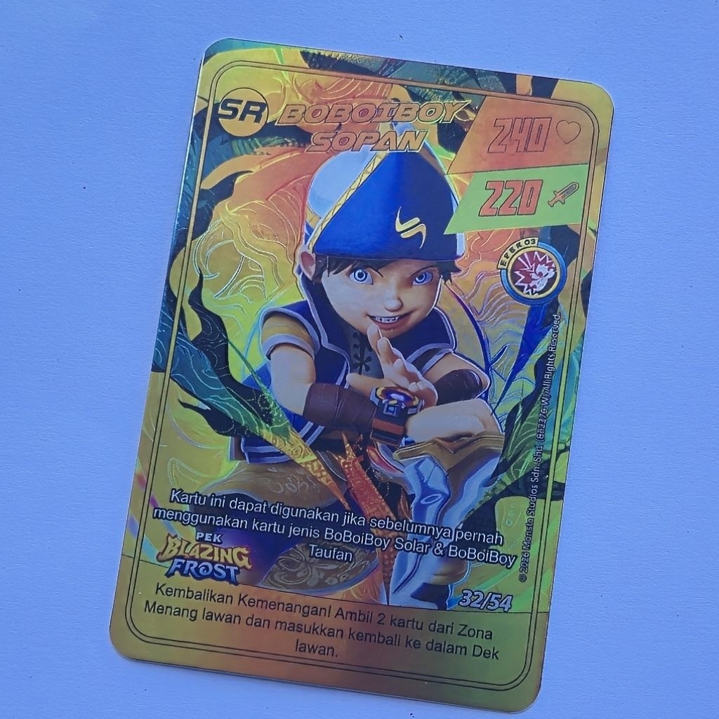 Kartu Boboiboy SR Beliung Fanmade