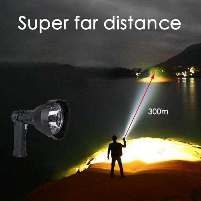 senter led super terang lampu sorot lampu senter cas camping senter Hunting Fishing Spotlight 100W