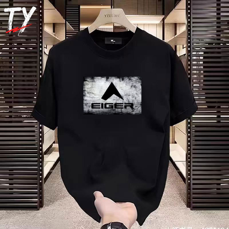 TY Baju Kaos Distro Pria EIGER T-shirt Kaos Oversize Pattern Kaos Atasan Pria Kaos Pendek Premium Un