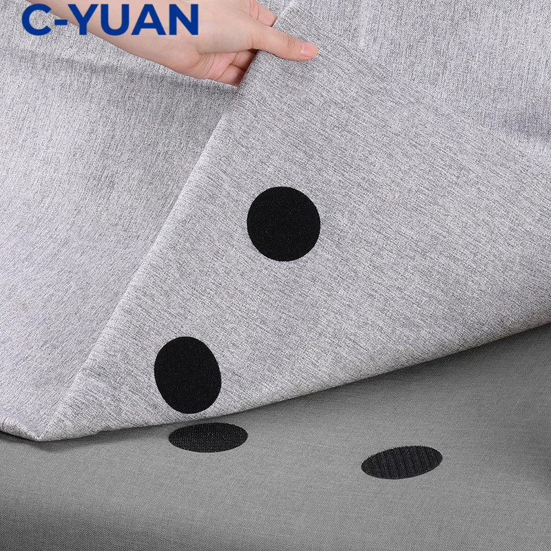 c-yuan 10pcs Velcro Perekat Tape 6cm Velcro Double Tape Dua Sisi Velcro Magic Tape Velcro Tape Bulat