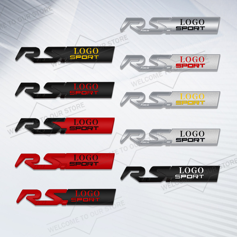 Stiker Emblem Huruf Sport RS 3D Metal untuk Dekorasi Mobil, Stiker Bodi Bagasi untuk Scenic Logan Cl