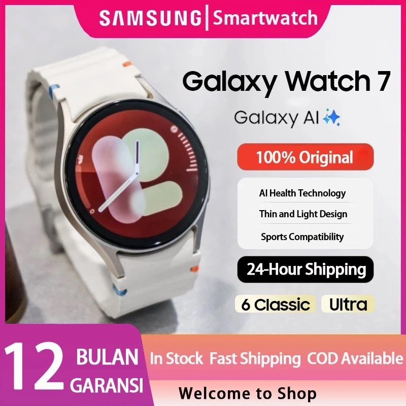 Samsung Galaxy Watch 7 44mm Smartwatch Pria Smartwatch Wanita Jam Tangan cowok Jam Tangan wanita Jam