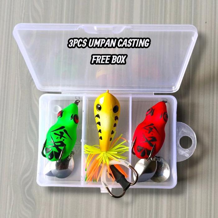 Promo 3PCS UMPAN CASTING BONUS BOX UMPAN CASTING - A Terlaris