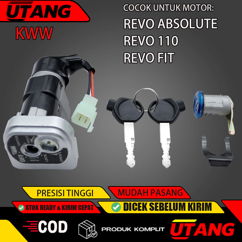 KUNCI KONTAK SET REVO ABSOLUTE REVO FIT LAMA KWW Motorcycle jok motor kepala