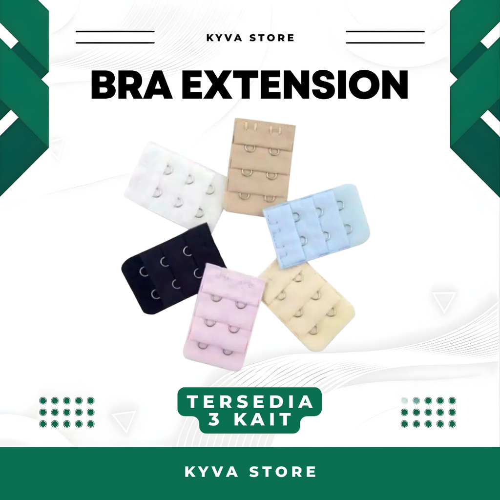 SAMBUNG BH 2 BARIS EXTENSION PENGAIT TALI BRA TAMBAHAN KARET EXTENDER