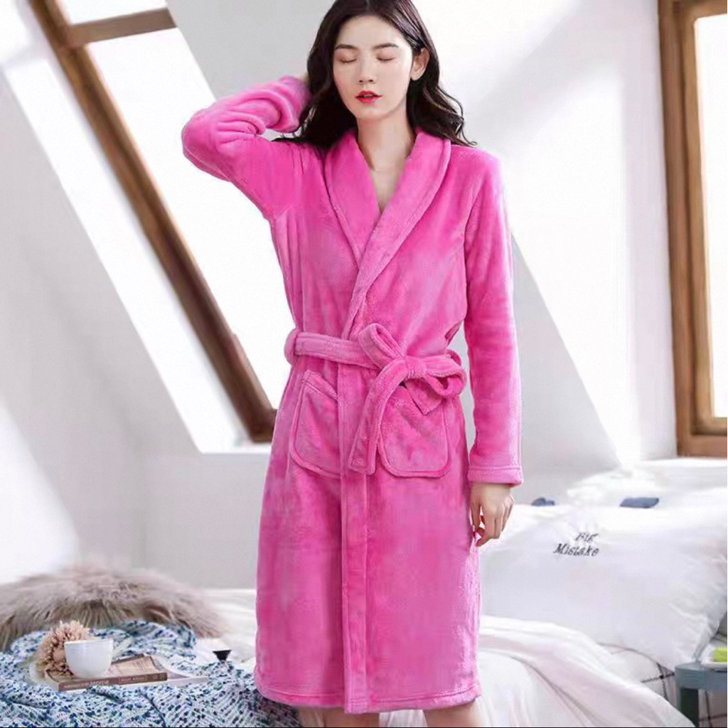 (Utama id) JC- Set Kimono Bulu Handuk Import  / Kimono handuk wanita import